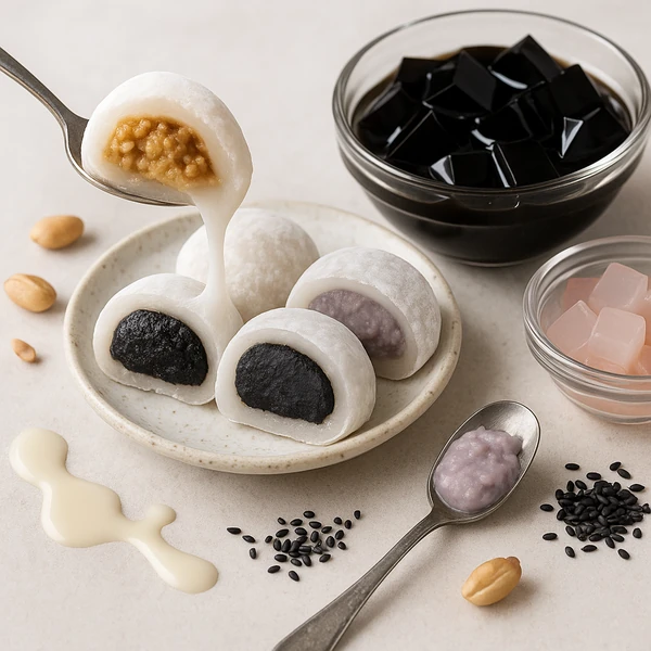 Mochi, grass jelly a další dezerty s jinou texturou