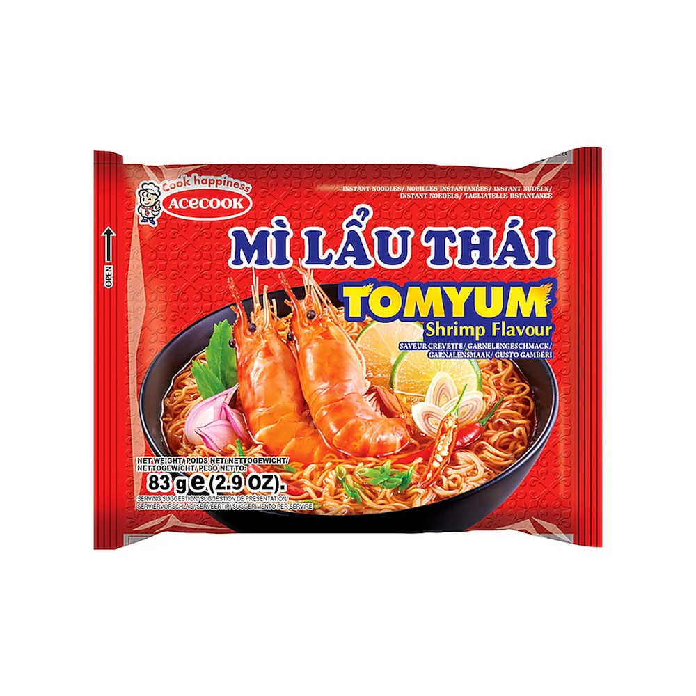 Acecook Instantní nudle Tom Yum s krevetovou příchutí 83 g