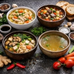 Suppen und Brühen