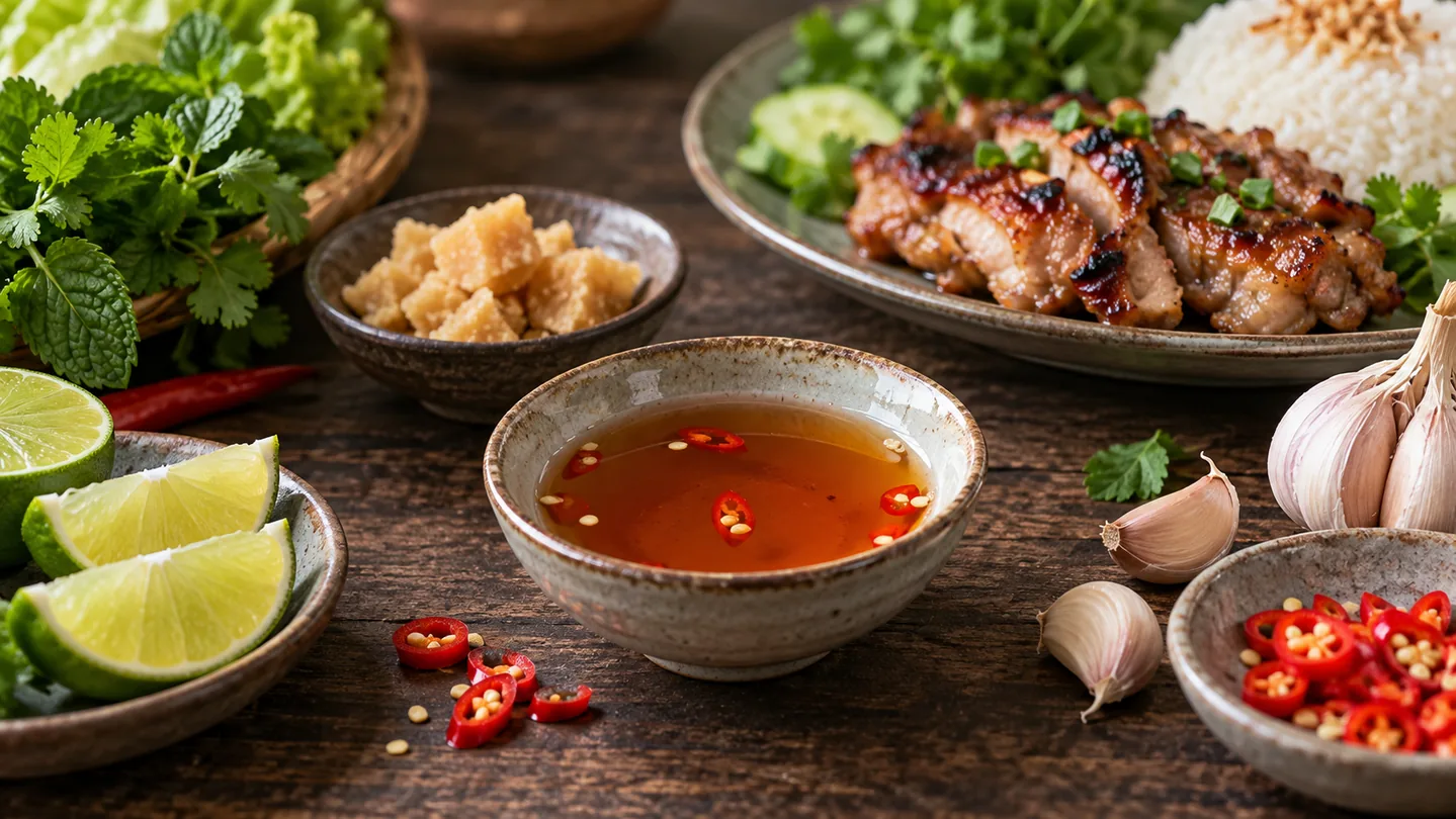 Rybí omáčka s limetou, chilli, česnekem a bylinkami