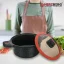 Herzberg Granite coated pot with glass lid - 28 cm