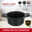 Herzberg Granite coated pot with glass lid - 28 cm