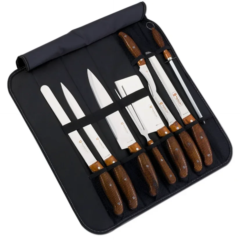 Royalty Line Knife set with Oxford cloth sheath (9 pieces)