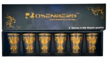 Rosenberg 6-teiliges Glas mit goldenem Akzent