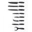 Royalty Line Set of 7 knives with non-stick coating and scraper - Black