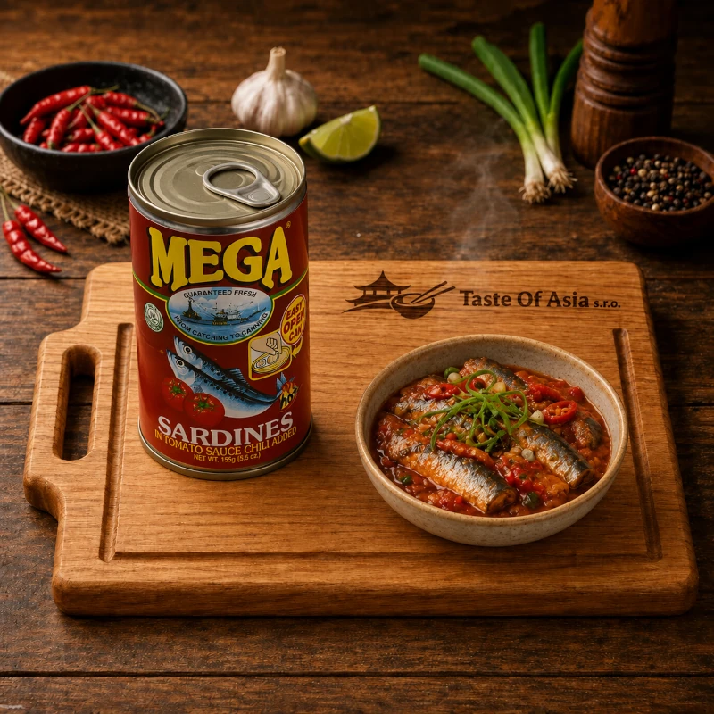Mega Sardinen in Tomatensauce mit Chili 155 g