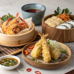 Spezialitäten in Tempura-Panade