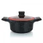 Herzberg Granite coated pot with glass lid - 28 cm