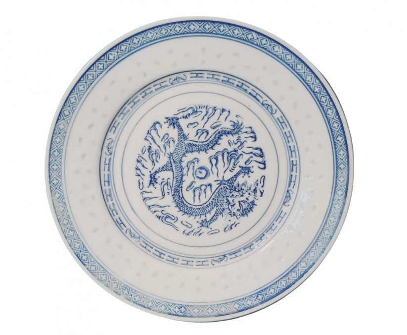 Shallow plate of rice porcelain 15 cm