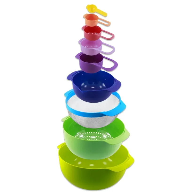 Herzberg Set of bowls and measuring cups 9 in 1