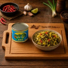 Pigeon Brand Fermentované horčičné listy s Chilli v Sójové omáčke 140 g