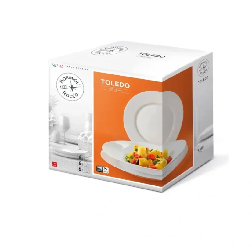 Bormioli Rocco 18 pieces set of plates Toledo