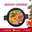 Herzberg Granite coated pot with glass lid - 28 cm
