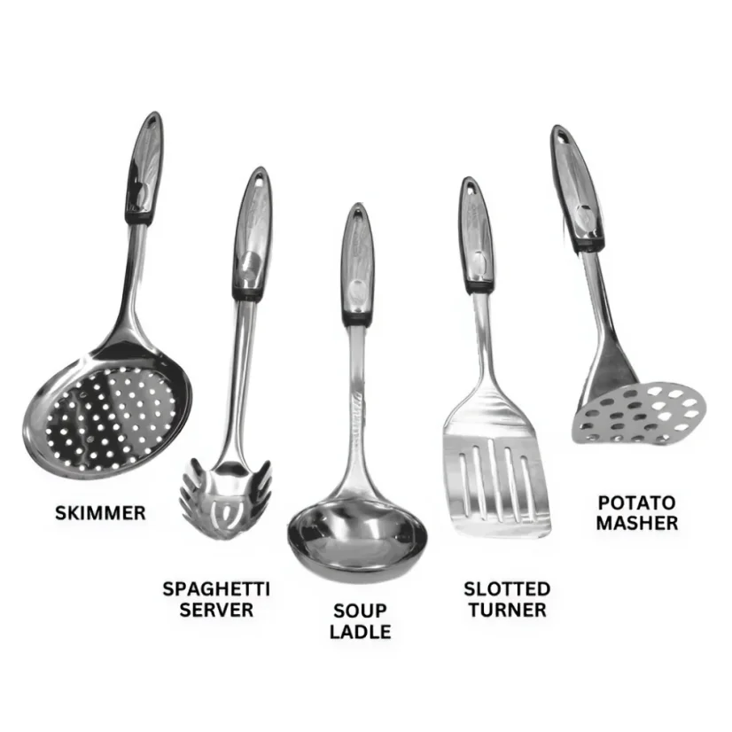 Eisenbach 5 piece stainless steel kitchen tool set