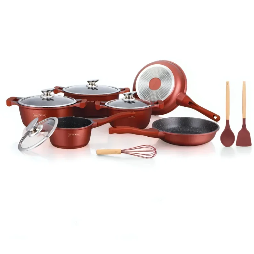 Royalty Line Set of 13 ceramic dishes - Burgundy
