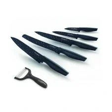 Royalty Line Sada nožov s nepriľnavým povrchom 5 ks - čierna