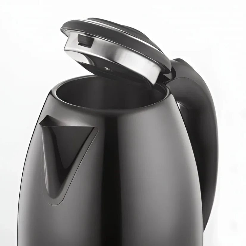 Herzberg Edelstahl-Wasserkocher 1,8L 1500W - Schwarz