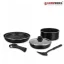 Herzberg 7-piece set of marble-coated dishes