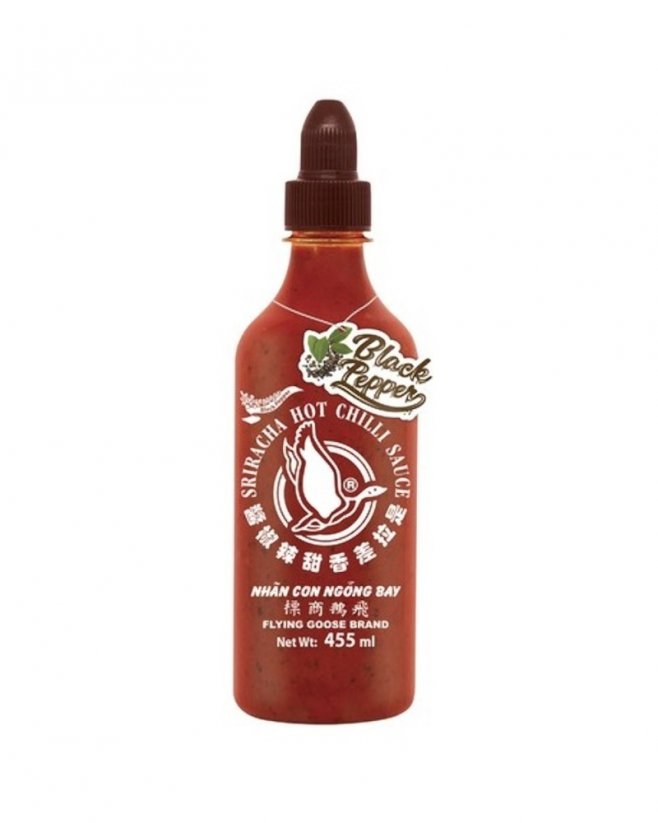 Flying Goose Chilli omáčka Sriracha s černým pepřem 455 ml