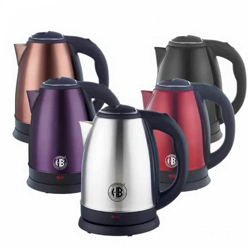 Herzberg Wasserkocher aus Edelstahl 1,8 l 1500 W – Silber