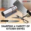 Herzberg Stainless steel cylindrical manual knife sharpener