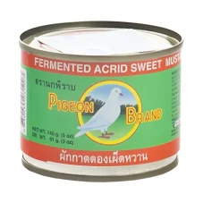 Pigeon Brand Fermentované sladce-pikantní hořčičné listy v Sojové omáčce 140 g Pigeon Brand Fermentované sladce-pikantní hořčičné listy v Sojové omáčce 140 g