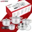 Herzberg Set of 12 stainless steel cookware