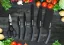 Herzberg 8 piece knife set with acrylic stand - Carbon