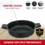 Herzberg Granite coated pot with glass lid, low - 28 cm