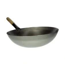 Non Food WOK steel pan with round bottom 38 cm