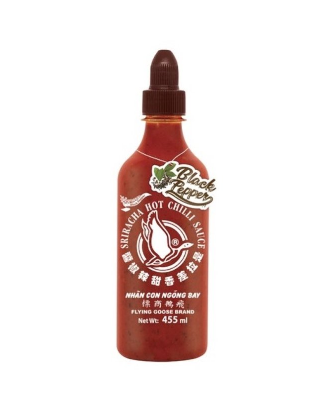 Flying Goose Chilli omáčka Sriracha s černým pepřem 455 ml