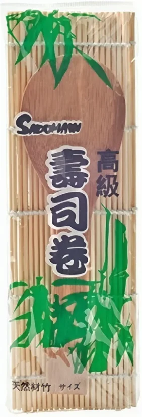 Non Food Rolling sushi mat with wooden spoon 21X24 cm
