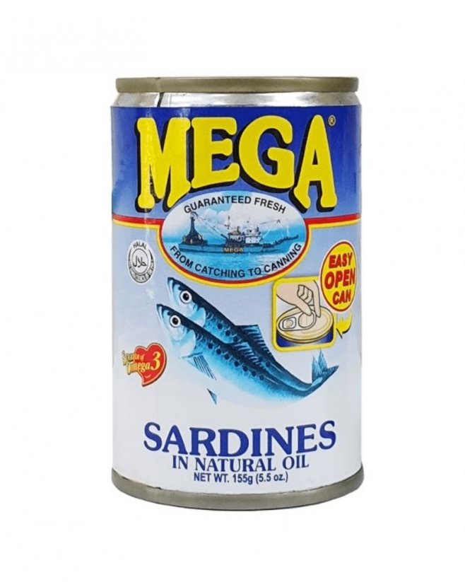 Mega Sardinky ve vlastní šťávě 155 g