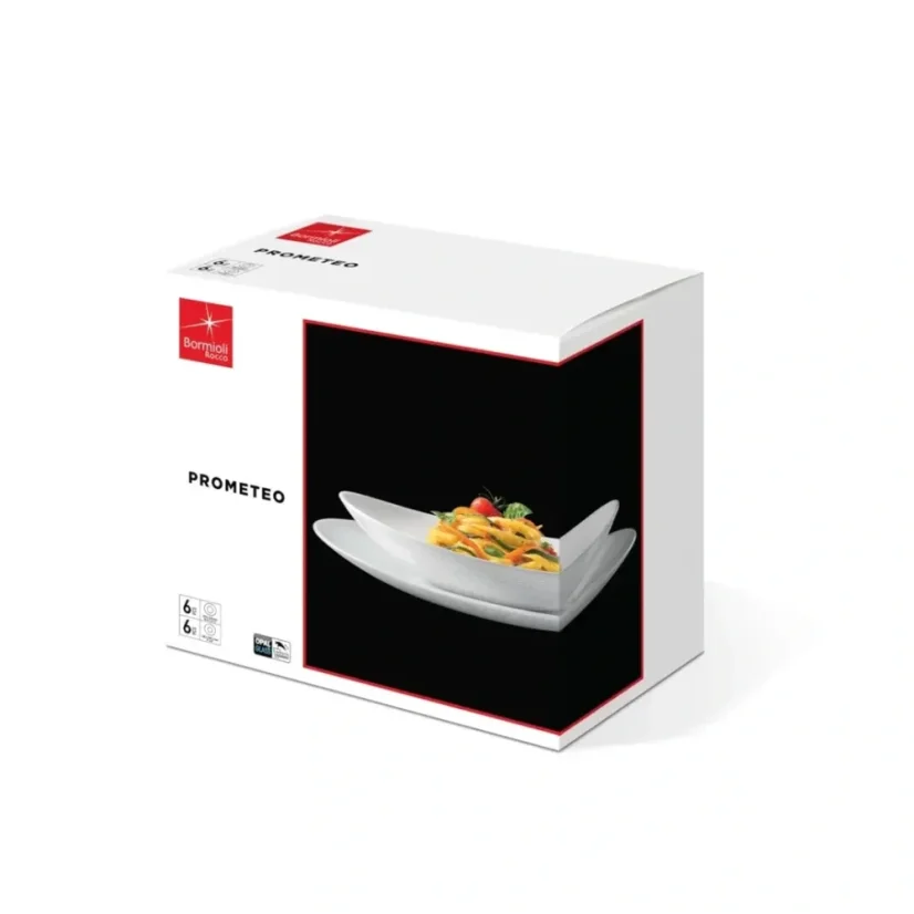 Bormioli Rocco 12-teiliges Prometheo-Teller-Set