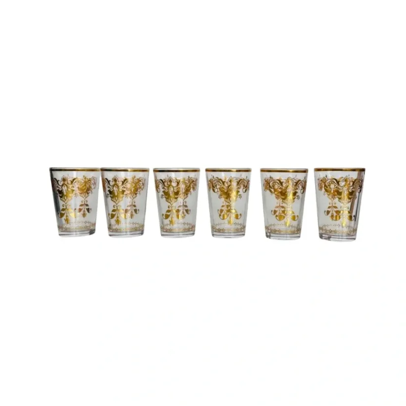 Rosenberg 6-piece glasses with gold accents