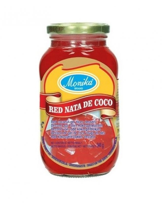 Monika Kokosový gel červený Nata de Coco 340 g