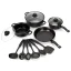 Herzberg 13-piece non-stick cookware set with set of accessories