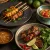 Mariniertes Fleisch und Grillgerichte