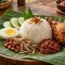 Nasi Lemak (Malaysian Coconut Rice) with Sambal, Anchovies & Peanuts