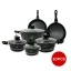 Rosenberg Set of 10 marble coated dishes