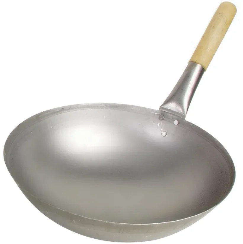 Non Food WOK steel pan with round bottom 30 cm