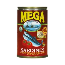Mega Sardinen in Tomatensauce mit Chili 155 g