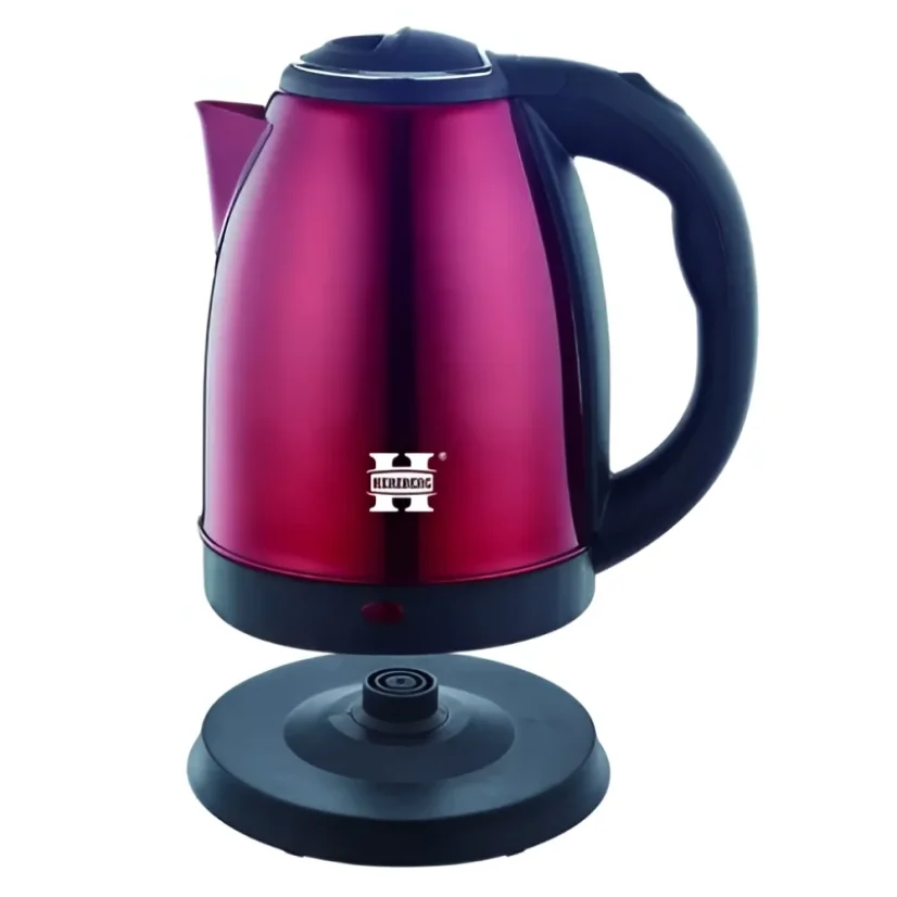 Herzberg Stainless steel kettle 1,8L 1500W - Red
