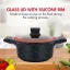 Herzberg Granite coated pot with glass lid - 28 cm