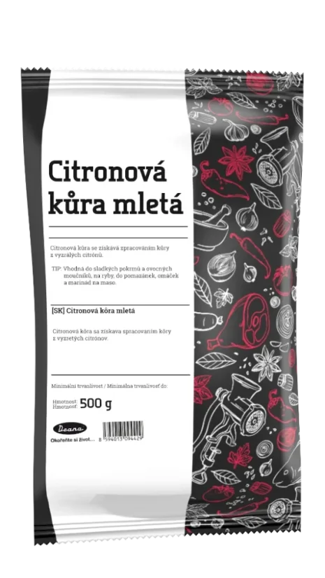 Drana Citronová Kůra Mletá 500 g Drana Citronová Kůra Mletá 500 g
