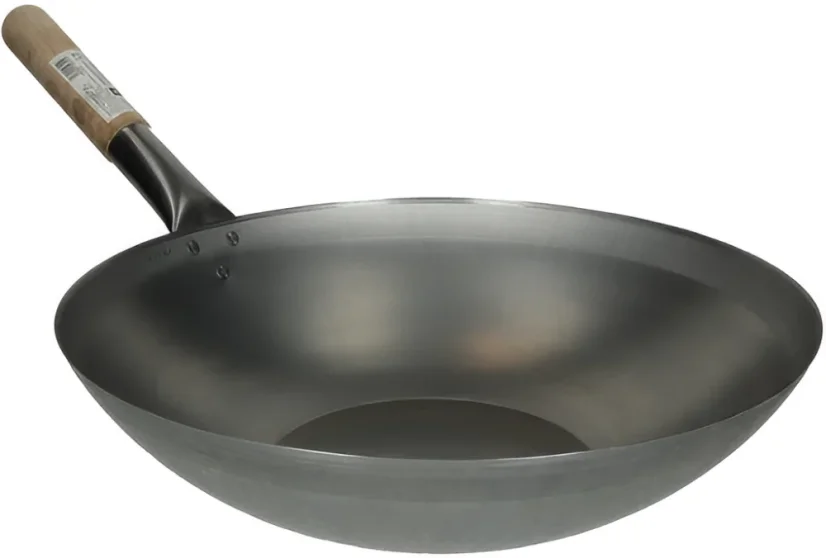 WOK pan made of steel with a flat bottom 38 cm