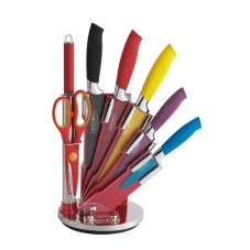 Royalty Line 8 piece Rainbow ceramic knife set with swivel holder Royalty Line 8 piece Rainbow ceramic knife set with swivel holder