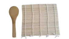 Non Food Rolling sushi mat with wooden spoon 21X24 cm