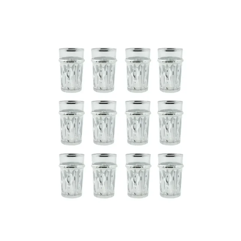 Eisenbach 12 kusov čajových pohárov so strieborným akcentom