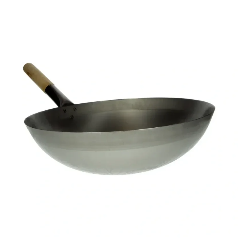 Non Food WOK steel pan with round bottom 38 cm